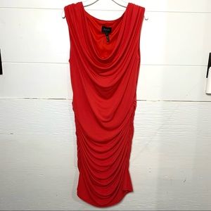 Laundry by Shelli Segal red dress size 8 (M) slouchy sides Christmas dress